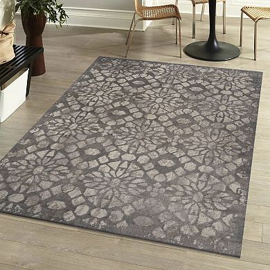 Roma Ornate Geometric Tile Area Rug