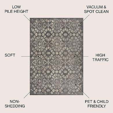 Roma Ornate Geometric Tile Area Rug