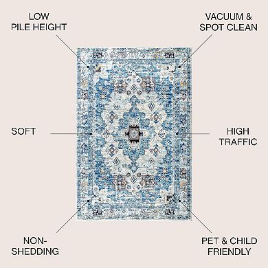 Modern Boho Vintage Medallion Area Rug
