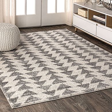 Aisha Moroccan Triangle Geometric Area Rug