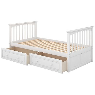 Merax Bunk Bed With Drawers, Convertible Beds
