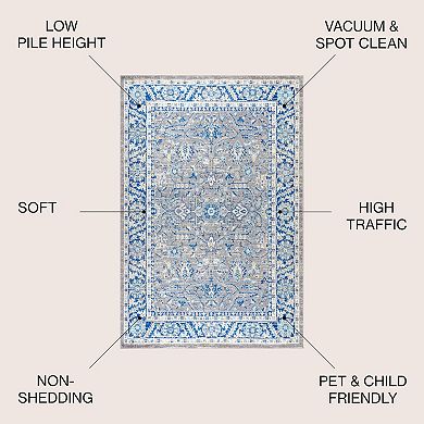 Modern Boho Floral Area Rug