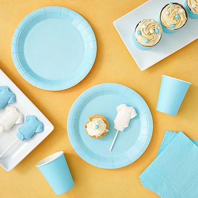 72-piece Light Blue Party Supplies Disposable Dinnerware Set (serves 24)