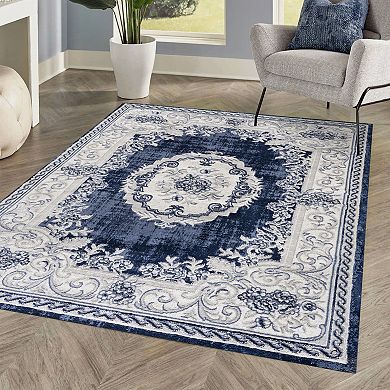 Alhambra Ornate Medallion Modern Area Rug