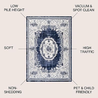 Alhambra Ornate Medallion Modern Area Rug