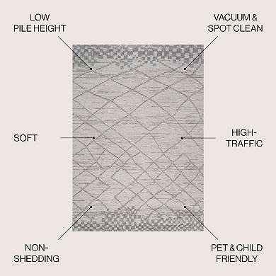 Asilah Moroccan Modern Diamond Area Rug