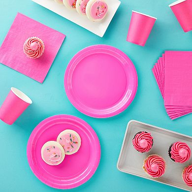 72 Pieces Of Hot Pink Party Supplies For Birthday Decorations, Serves 24