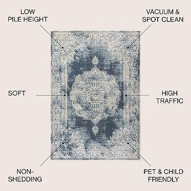 Rosalia Cottage Medallion Runner Rug