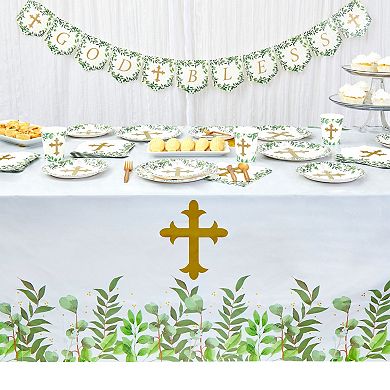 3-Pack Religious Table Cover for Baptism, First Communion, 54 x 108 in