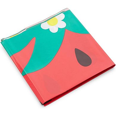 Pink Plastic Tablecloth For Strawberry Party Decorations (54 X 108 In, 3 Pack)