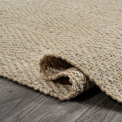 Espina Hand Woven Herringbone Chunky Jute Area Rug