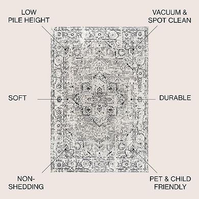 Scala Ornate Bohemian Medallion Area Rug