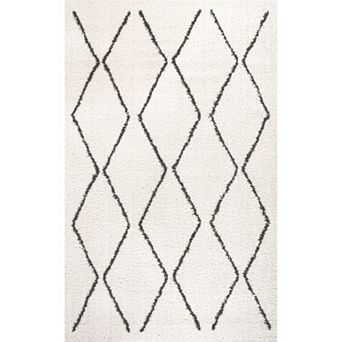Catala Moroccan Diamond Shag Area Rug