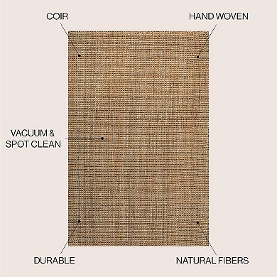 Pata Hand Woven Chunky Jute With Fringe Area Rug