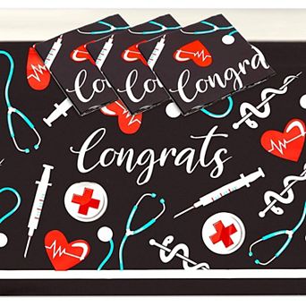 2024 Nurse Graduation Party Supplies, Congrats Table Covers (54 X 108 in 3x)