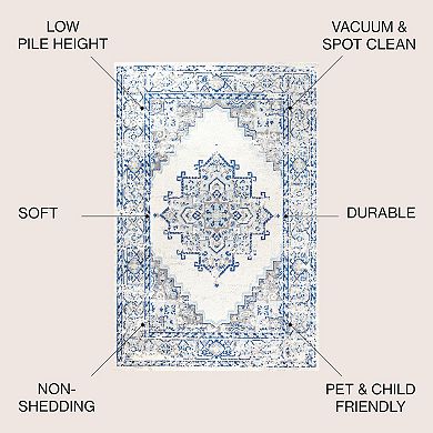 Inigo Cottage Medallion Area Rug