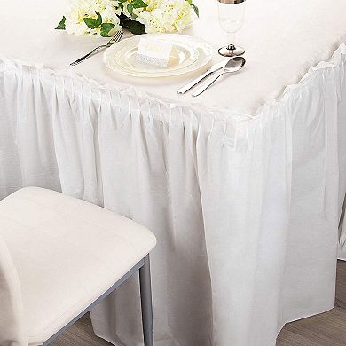 6 Pack Disposable Table Skirts For Wedding Engagement Party Birthday 8 Feet Long