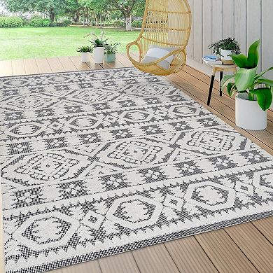Citta High-low Pile Mediterranean Tile Area Rug