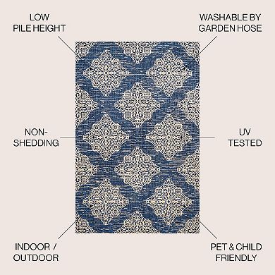 Tuscany Ornate Medallions Indoor/outdoor Area Rug