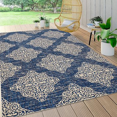 Tuscany Ornate Medallions Indoor/outdoor Area Rug