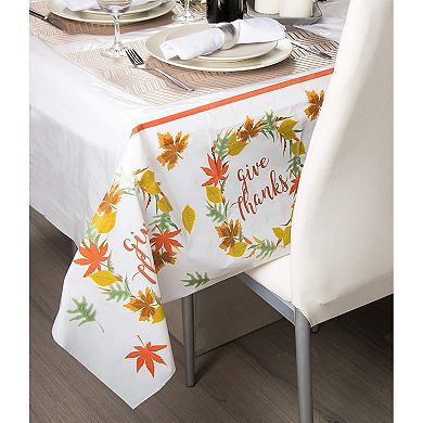 3 Pack Thanksgiving Tablecloth, Disposable Fall Design for Rectangular Table
