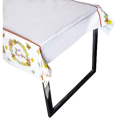 3 Pack Thanksgiving Tablecloth, Disposable Fall Design for Rectangular Table