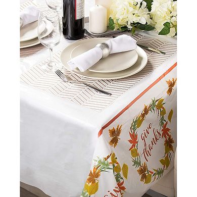 3 Pack Thanksgiving Tablecloth, Disposable Fall Design for Rectangular Table
