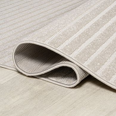 Aarhus Minimalist Scandi Striped Area Rug