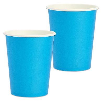 Serves 24 Blue Birthday Party Supplies, Paper Plates, Cups, Napkins,72 Pieces