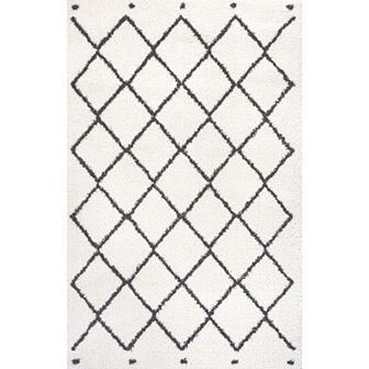 Cami Moroccan Style Diamond Shag Area Rug