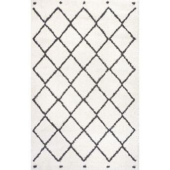 Cami Moroccan Style Diamond Shag Area Rug