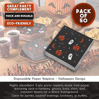 Juvale Vintage Floral Paper Party Napkins, Scalloped Edge, 3 Ply (50 Pack)