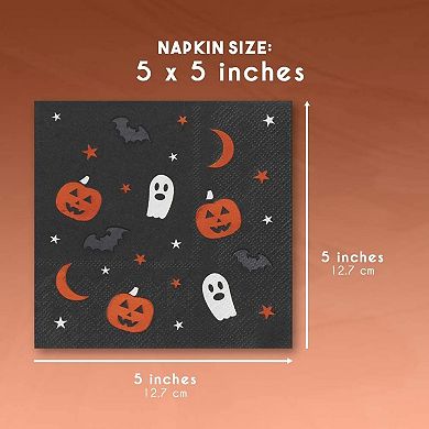 Juvale Vintage Floral Paper Party Napkins, Scalloped Edge, 3 Ply (50 Pack)