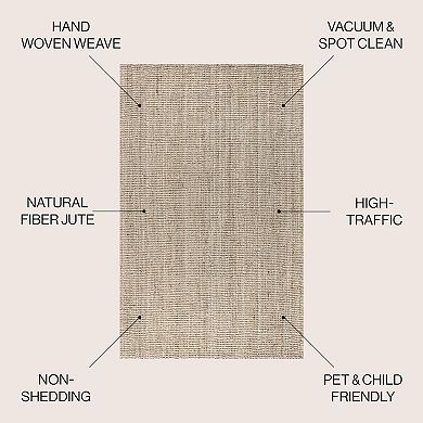 Pata Hand Woven Chunky Jute Area Rug