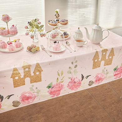 3 Pack Princess Tablecloths For Princess Party Supplies, 54 X 108 In