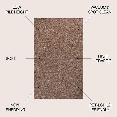 Haze Solid Low-pile Area Rug