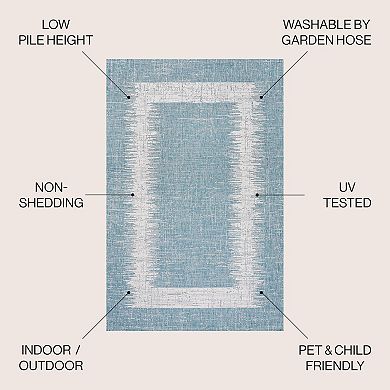 Scandi Minimalist Border Indoor/outdoor Area Rug