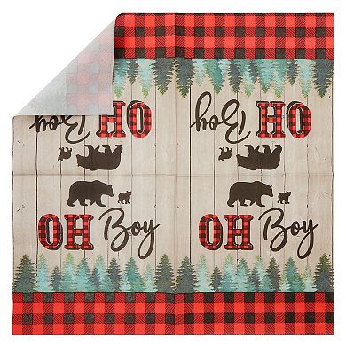 100 Pack Napkins With Buffalo Plaid Design, Lumberjack Decorations, 6.5 In