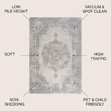 Kelly Rosalia Cottage Medallion Area Rug