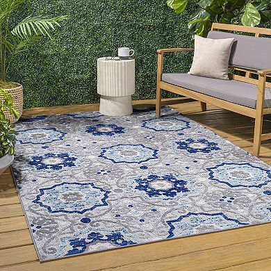 Mediterranean Medallion Indoor/outdoor Area Rug
