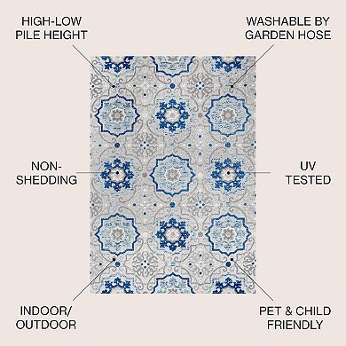Mediterranean Medallion Indoor/outdoor Area Rug