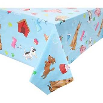 3 Pack Puppy Dog Themed Party Tablecloth (54 X 108 in Rectangle)