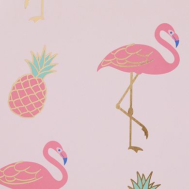 12 Pcs Decorative File Folders, Flamingo With Gold Foil, Letter Size