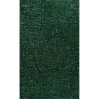 Haze Solid Low Pile Area Rug Black