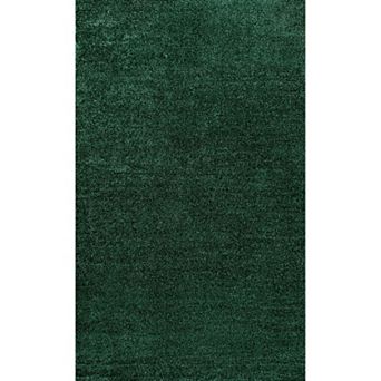 Haze Solid Low Pile Area Rug Black