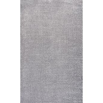 Haze Solid Low Pile Area Rug Black
