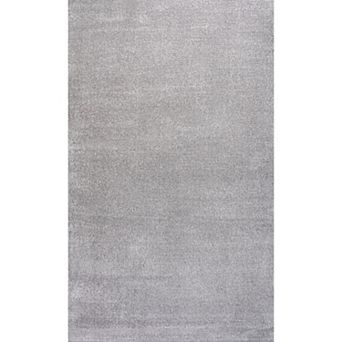 Haze Solid Low Pile Area Rug Black