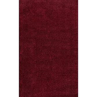 Haze Solid Low Pile Area Rug Black