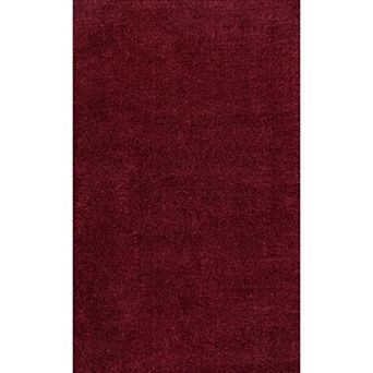 Haze Solid Low Pile Area Rug Black