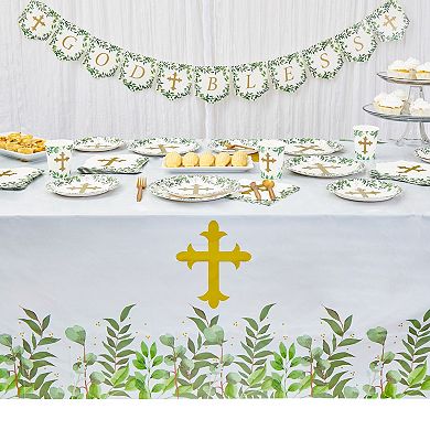 170-piece Disposable Dinnerware Set For Religious Party Decorations, Serves 24